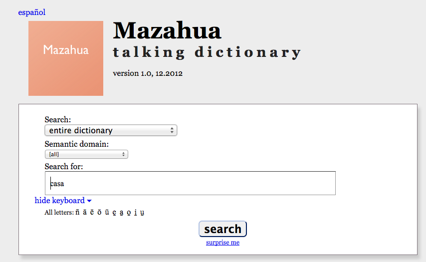 Diccionario mazahua Mazahua Central